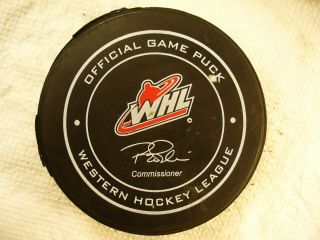 WHL Edmonton Oil Kings Rogers Arena 1st Official Game Hockey Puck Collect Pucks 2