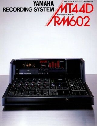 Yamaha Mt44d & Rm602 Cassette Recorder & Mixer Vintage Brochure