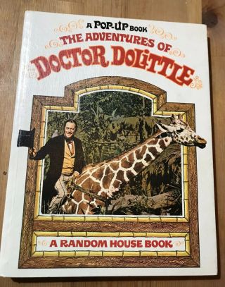 1967 Adventures Of Doctor Dolittle Pop - Up Book Vintage Random House Hallmark