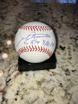Mike Fiers Autographed Baseball,  Houston Astros,  No Hitter 8 - 21 - 15