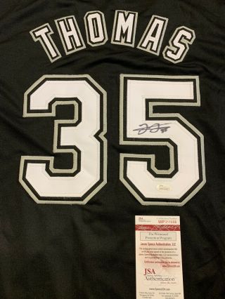 Frank Thomas Signed Majestic White Sox Jersey Auto JSA WP311606 2