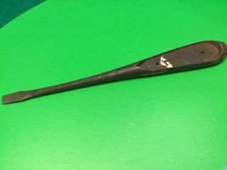 Vintage/classic Car Wood Handle Screwdriver,  9 1/2”,  Long,  Steel Body,  Tool Kit Only