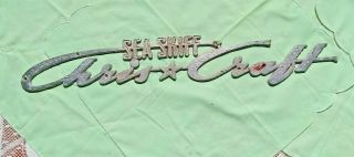 Chris Craft Emblem For A Sea Skiff -,  But Incomplete,  22 3/4 " Long