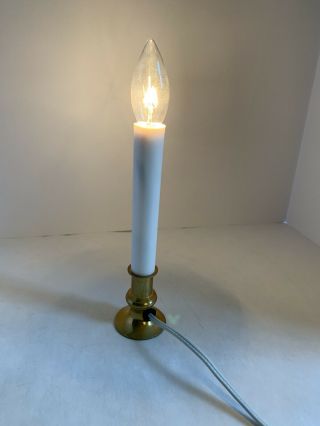 5 Vintage Electric Christmas Brass Window Candle Lights