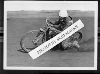 Skid Marks.  Vintage 8x6 Bert Spencer 1938 Speedway Press Photo