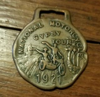 1921 Gypsy Tour Motorcycle Biking Moto Racing Medallion Perfect Score