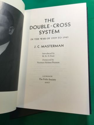 Folio Society: The Double - Cross System by J.  C.  Masterman 2007 2