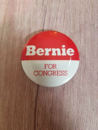 Vintage Bernie Sanders For Congress Pin