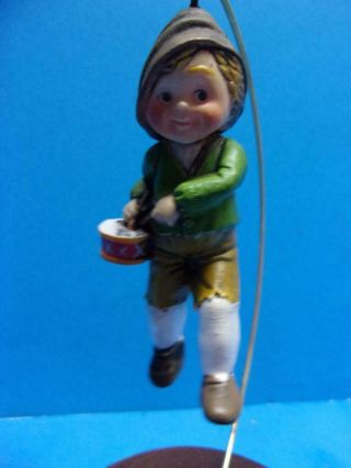 Vintage The Little Drummer Boy Plastic Christmas Ornament Figure Holiday 60s 70s