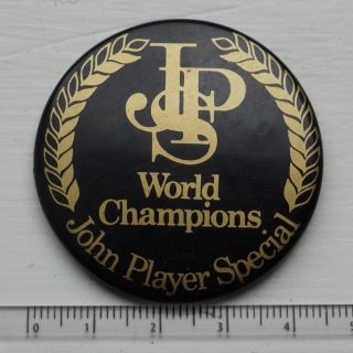 Vtg John Player Special F1 World Champions Formula One 55mm Badge Lotus