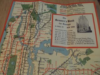 1932 RAPID TRANSIT MAP of Greater YORK Subways/Elevated LINES GRAPHICS 2