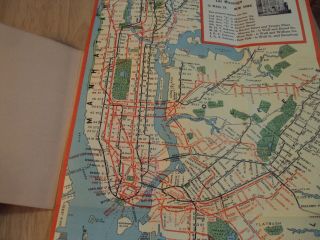 1932 RAPID TRANSIT MAP of Greater YORK Subways/Elevated LINES GRAPHICS 3