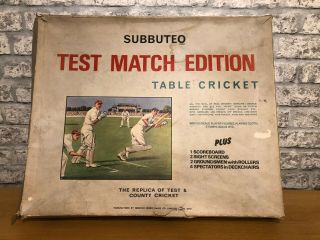 Vintage Subbuteo Test Match Cricket Edition - Early 1970 