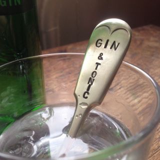 Gin & Tonic - Vintage Silver Plated Spoon Handle Drink Cocktail Stirrer