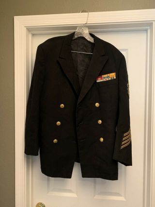 Vintage Us Navy Officer’s Dress Jacket Size Large 44 - 46