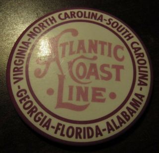 Vintage Atlantic Coast Line Railroad Refrigerator Fridge Magnet - Railway