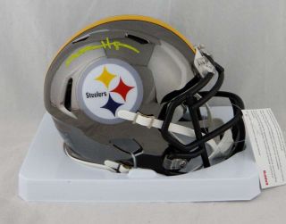 Antonio Brown Signed Steelers Chrome Mini Helmet - Jsa W Auth 9027