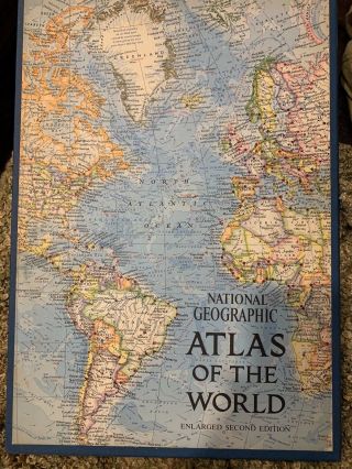 National Geographic Atlas Of The World 1966 Enlarged Second Edition