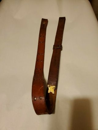 Vintage 1 " Leather Rifle Sling No Swivels