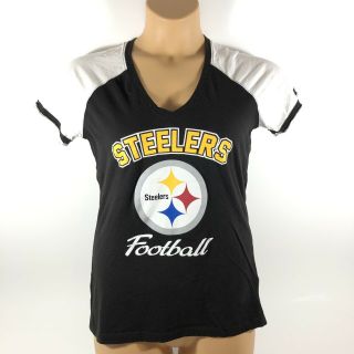 Majestic Fan Fashion Pittsburgh Steelers Footbal Shirt Women’s Large L