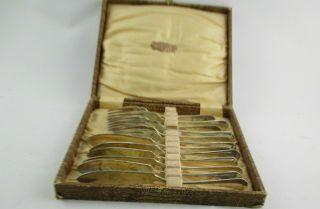 Set Of 6 Vintage Epns Silver Plated Fish Knives & Forks