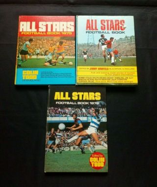 All Stars Football Book Vintage Soccer Annual Small Joblot X 3 1966/1975/1978
