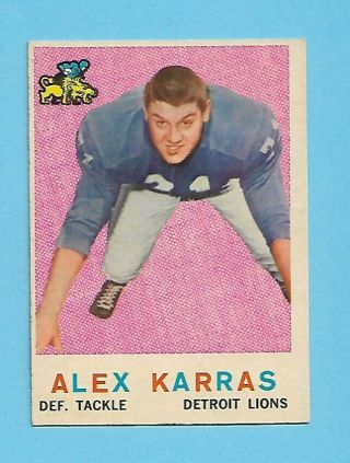 1959 Topps Football Alex Karras Rookie Card 103 Detroit Lions Ex Vintage