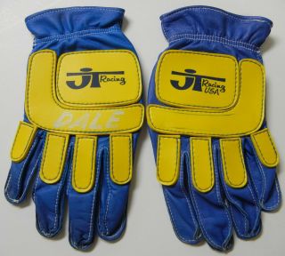 Vtg 1970s Orig Jt Racing Usa Motocross Mx Racing Leather Gloves Mismatched