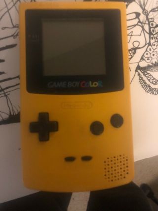 Vintage Nintendo Game Boy Color Yellow Video Gameboy System
