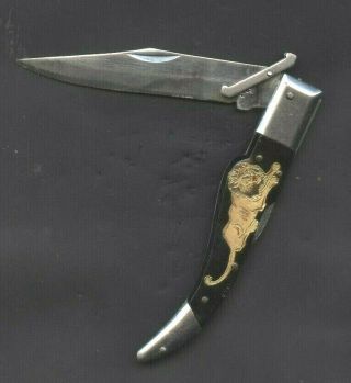 Vintage Made In Japan Of A Folding Lock Blade Knife Length Is 9 Inches Long