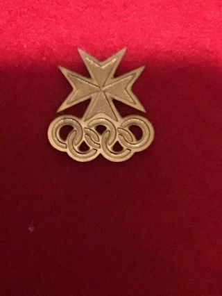 Beijing 2008 Olympics Games Gold Malta Noc Olympic Team Pin