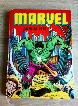 Marvel Annual 1975 Vintage Comic Hardback Superheroes The Incredible Hulk