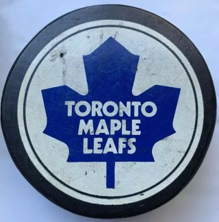 Toronto Maple Leafs Vintage Nhl Viceroy Mfg.  Made In Canada Game Puck