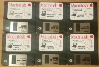 Vintage Macintosh System Install 7.  1.  1 Powerbook 150 On 1.  44mb Floppy Disks