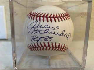 Giants Hall Of Famer Juan Marichal Signed Baseball With Hof 83 - Mlb Authentics
