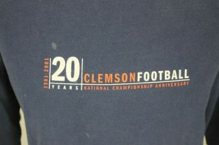 1981 - 2001 Clemson University Tigers Football National Championship T - Shirt Xl