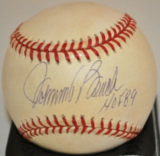 Johnny Bench 1975 1976 Cincinnati Reds Hof 1989 Autographed Ml Baseball