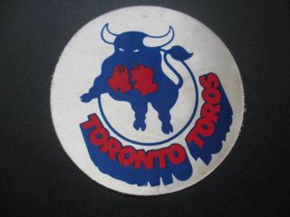 1973 - 76 Toronto Toros Wha Hockey Minor League 5 " Round Defunct Team Patch