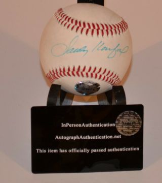 Sandy Koufax La Dodgers Signed Autographed Baseball