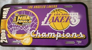 Los Angeles Lakers 2000 Champions Plastic Licence Plate