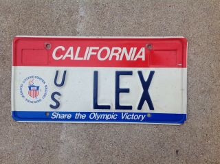 1984 Los Angeles California - Olympic - License Plate