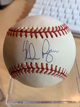 Nolan Ryan Signed Auto Autographed Rawlings Al Bobby Brown Baseball Ssca