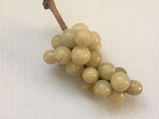 Vintage 1950’s Italian Fruit Alabaster Marble Stone Grapes Sage Green