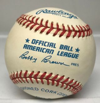 Tommy John Single Signed Baseball Autographed AUTO Indians White Sox Yankees 2