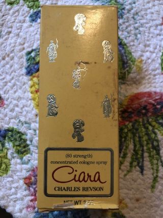 Ciara Spray Cologne Vintage Charles Revson 80 Strength