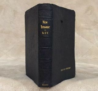 Vtg 1946 Testament Black Leather Pocket Bible Revised Standard Version Rsv
