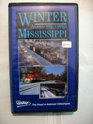 Winter Trains Along The Upper Miss River - Pentrex Vhs Tape