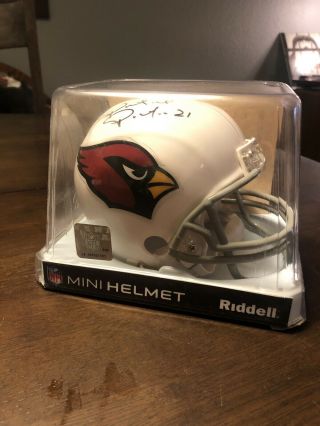 Patrick Peterson Signed Arizona Cardinals Riddell Mini Helmet,  Genesco Certified
