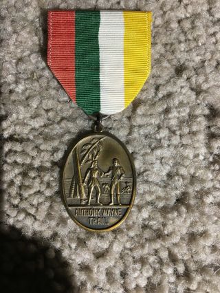 Vintage Boy Scout Medal Anthony Wayne Trail Mid Century
