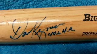 Dave Kingman Signed Rawlings Adirondack Baseball Bat 442 Home Runs